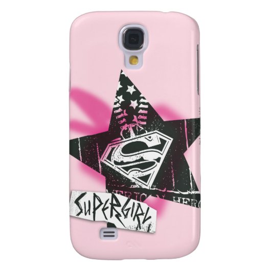 Supergirl roze verfster Case-Mate samsung galaxy hoesje (Achterkant)