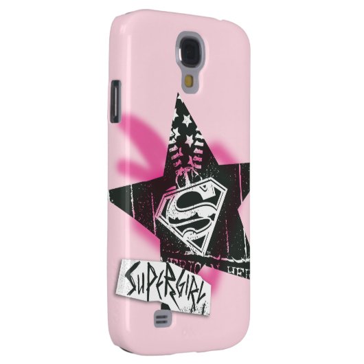 Supergirl roze verfster Case-Mate samsung galaxy hoesje (Back/Rechts)