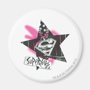 Supergirl roze verfster magneet