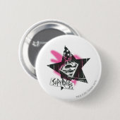Supergirl roze verfster ronde button 5,7 cm (Voorkant /achterkant)