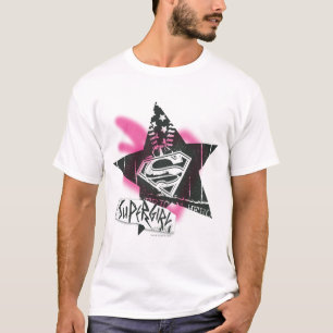 Supergirl roze verfster t-shirt