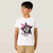 Supergirl roze verfster t-shirt (Voorkant volledig)