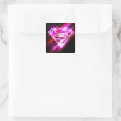 Supergirl roze vierkante sticker (Tas)