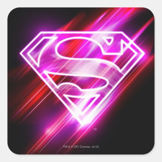 Supergirl roze vierkante sticker (Voorkant)
