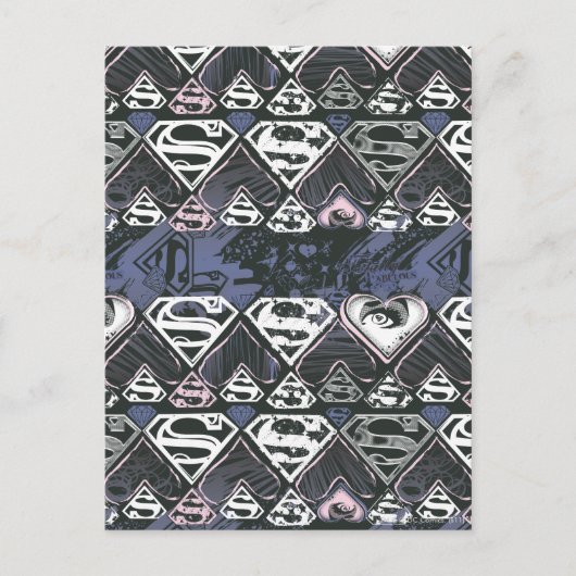 Supergirl S-patroon herhalen Briefkaart (Voorkant)