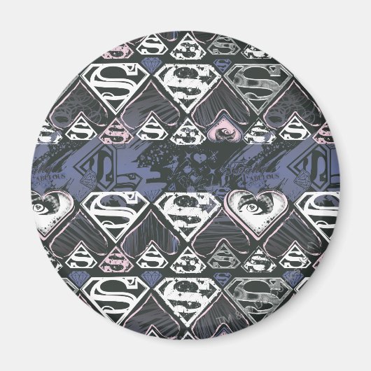 Supergirl S-patroon herhalen Magneet (Voorkant)