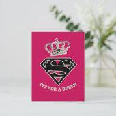 Supergirl S-Shield "Fit for a Queen" Briefkaart (Staand voorkant)