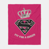 Supergirl S-Shield "Fit for a Queen" Fleece Deken (Voorkant)