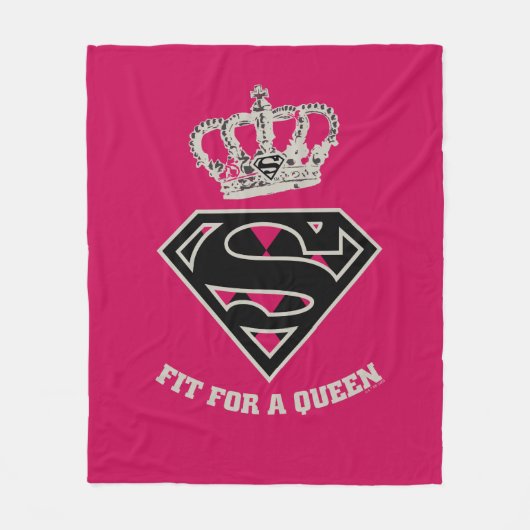Supergirl S-Shield "Fit for a Queen" Fleece Deken (Voorkant)