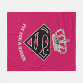 Supergirl S-Shield "Fit for a Queen" Fleece Deken (Voorkant (Horizontaal))
