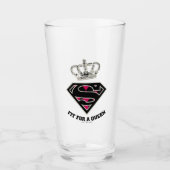 Supergirl S-Shield "Fit for a Queen" Glas (Voorkant)