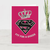 Supergirl S-Shield "Fit for a Queen" Kaart (Voorkant)