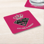 Supergirl S-Shield "Fit for a Queen" Kartonnen Onderzetters (Schuin)