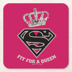 Supergirl S-Shield "Fit for a Queen" Kartonnen Onderzetters