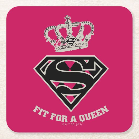 Supergirl S-Shield "Fit for a Queen" Kartonnen Onderzetters (Voorkant)