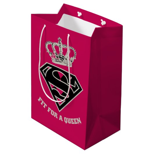 Supergirl S-Shield "Fit for a Queen" Medium Cadeauzakje (Achterkant Gekanteld)