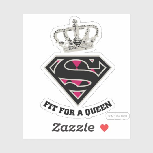 Supergirl S-Shield "Fit for a Queen" Sticker (Vel)