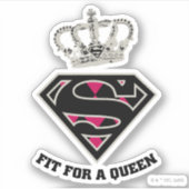 Supergirl S-Shield "Fit for a Queen" Sticker (Voorkant)