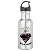 Supergirl S-Shield "Fit for a Queen" Waterfles (Voorkant)