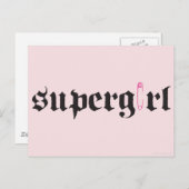 Supergirl Safety Pin Letter Briefkaart (Voorkant / Achterkant)