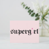 Supergirl Safety Pin Letter Briefkaart (Staand voorkant)