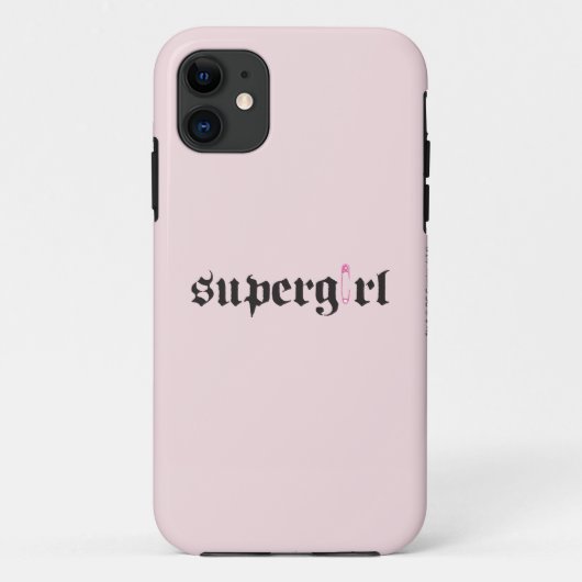 Supergirl Safety Pin Letter Case-Mate iPhone Case (Achterkant)