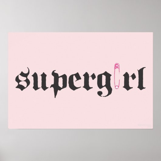 Supergirl Safety Pin Letter Poster (Voorkant)