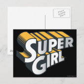 Supergirl Silver en Oranje Logo Briefkaart (Voorkant / Achterkant)