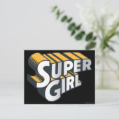 Supergirl Silver en Oranje Logo Briefkaart (Staand voorkant)