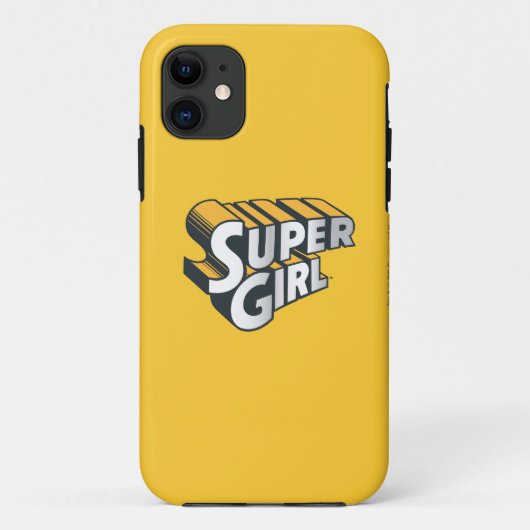 Supergirl Silver en Oranje Logo Case-Mate iPhone Case (Achterkant)