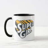 Supergirl Silver en Oranje Logo Mok (Links)