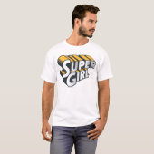 Supergirl Silver en Oranje Logo T-shirt (Voorkant volledig)