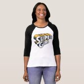 Supergirl Silver en Oranje Logo T-shirt (Voorkant volledig)