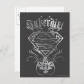 Supergirl Silver Logo Briefkaart (Voorkant / Achterkant)