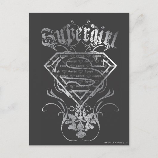 Supergirl Silver Logo Briefkaart (Voorkant)