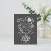Supergirl Silver Logo Briefkaart (Staand voorkant)