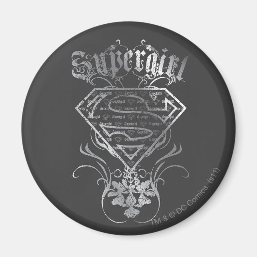 Supergirl Silver Logo Magneet (Voorkant)
