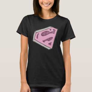 Supergirl Sketched Pink Logo T-shirt