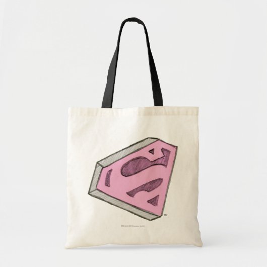 Supergirl Sketched Pink Logo Tote Bag (Voorkant)