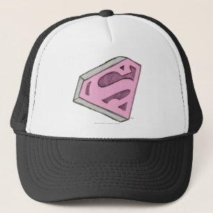 Supergirl Sketched Pink Logo Trucker Pet
