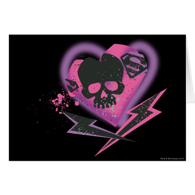 Supergirl Skulls en Lightning (Voorkant Horizontaal)