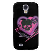 Supergirl Skulls en Lightning Case-Mate Samsung Galaxy Hoesje (Achterkant)