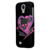 Supergirl Skulls en Lightning Case-Mate Samsung Galaxy Hoesje (Achterkant Links)