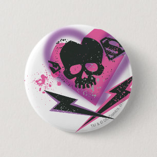 Supergirl Skulls en Lightning Ronde Button 5,7 Cm