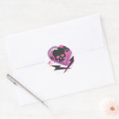 Supergirl Skulls en Lightning Ronde Sticker (Envelop)