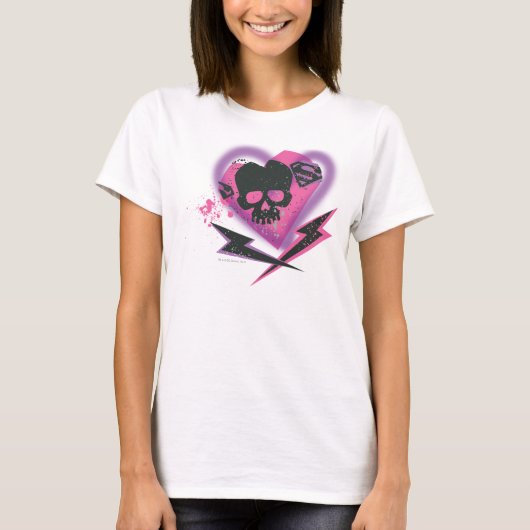 Supergirl Skulls en Lightning T-shirt (Voorkant)