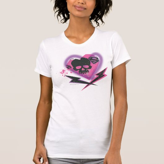 Supergirl Skulls en Lightning T-shirt (Voorkant)