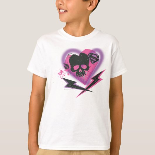 Supergirl Skulls en Lightning T-shirt (Voorkant)