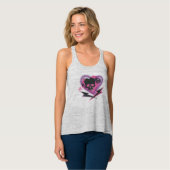 Supergirl Skulls en Lightning Tanktop (Volledige Voorkant)