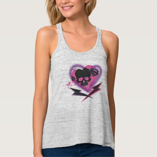 Supergirl Skulls en Lightning Tanktop (Voorkant)